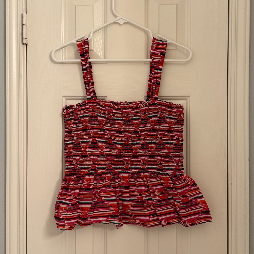 LOFT Colorful Peplum Tank